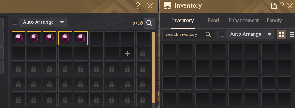 All five calibration crystals in town storage and none remaining in character inventory